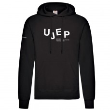 Mikina klokanka UNISEX s potiskem rukáv + prso - černá