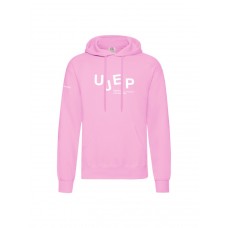 Mikina klokanka UNISEX s potiskem rukáv + prso - light pink