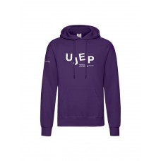 Mikina klokanka UNISEX s potiskem rukáv + prso - purple