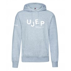 Mikina klokanka UNISEX s potiskem rukáv + prso - heather grey