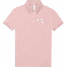 Polo triko, dámské s potiskem rukáv + prso - blush pink