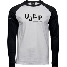 Tričko s dl. rukávem pánské/dámské s potiskem rukáv + prso - white/black